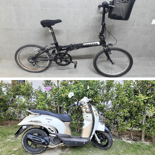 אופניים מול קטנוע של מיכל פולת